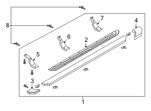 2020 Ford Ranger Running Board Diagram 4 - Thumbnail