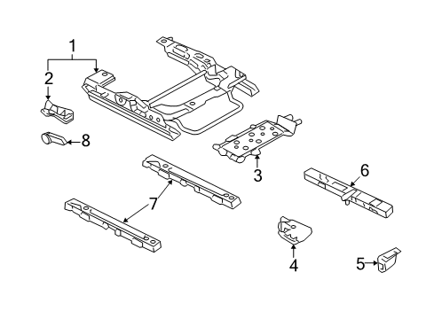 2006 Mercury Milan Tracks & Components Diagram