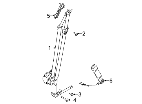 2020 Lincoln Corsair Seat Belt Diagram 1 - Thumbnail