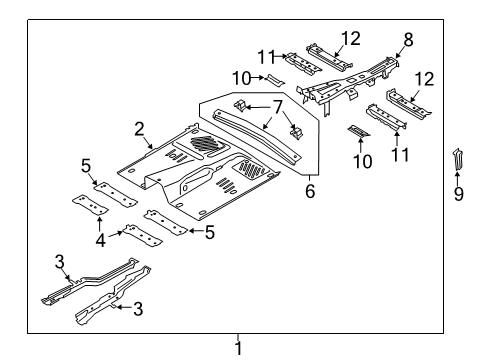 2021 Lincoln Aviator CROSS MEMBER ASY Diagram for L1MZ-7810692-A