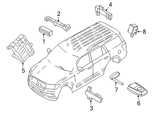 2019 Lincoln Navigator KIT - ALARM/KEYLESS LOCK SYSTE Diagram for JU5Z-15604-CX