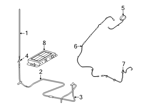 2007 Lincoln Mark LT Cable Assembly - Extension Diagram for 4L3Z-18812-AA