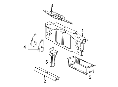 2004 Ford Explorer Sport Trac Radiator Support Diagram