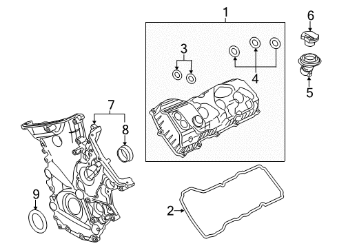 2018 Lincoln Navigator Valve & Timing Covers Diagram