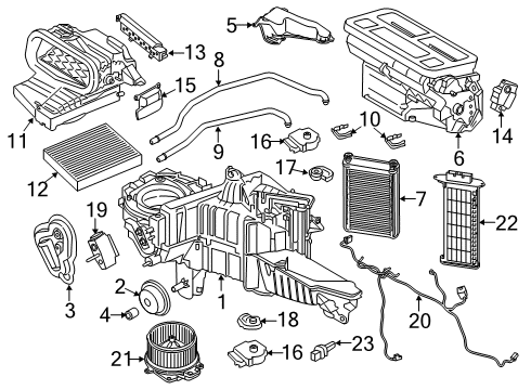 2020 Ford F-150 HVAC Case Diagram 1 - Thumbnail