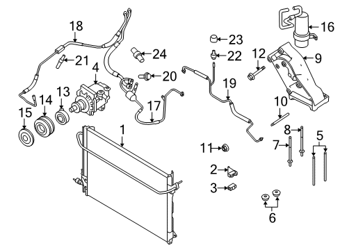 2005 Ford Mustang Tube Assembly Diagram for 4R3Z-19835-AB