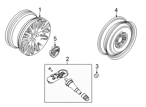 2010 Mercury Milan Wheels Diagram 2 - Thumbnail