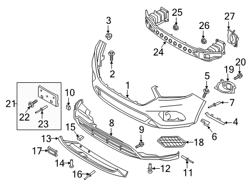 2017 Ford Escape Front Bumper Diagram