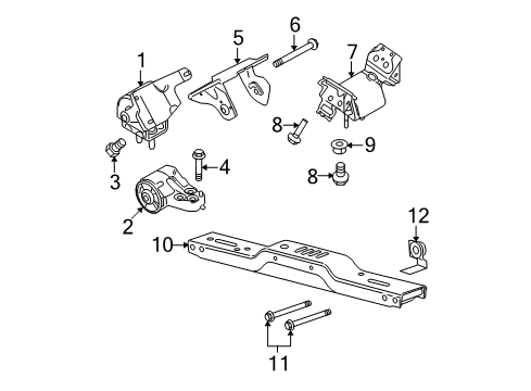 2010 Ford F-150 Engine & Trans Mounting Diagram