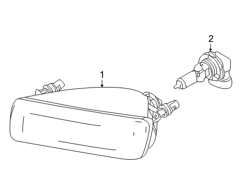 2008 Mercury Mountaineer Lamp Assembly - Fog Diagram for 6L9Z-15200-AA