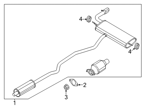 2019 Ford SSV Plug-In Hybrid Exhaust Components Diagram