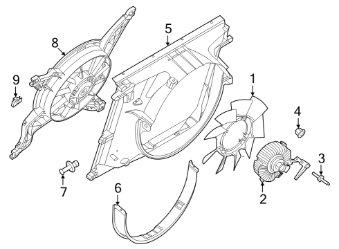 2023 Ford F-350 Super Duty Cooling System, Radiator, Water Pump, Cooling Fan Diagram