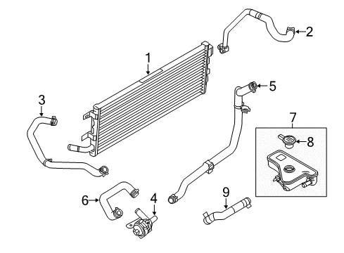 2011 Lincoln MKZ Inverter Cooling Components Diagram