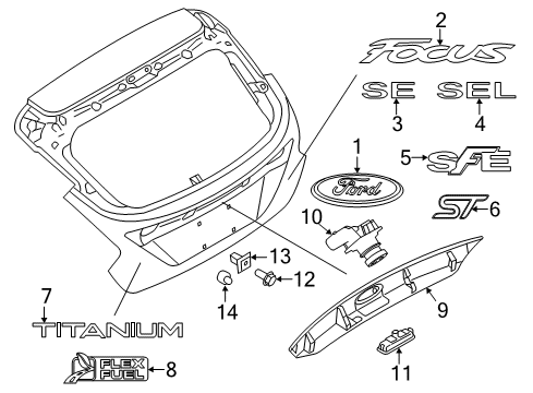 2015 Ford Focus Lift Gate, Electrical Diagram 4 - Thumbnail