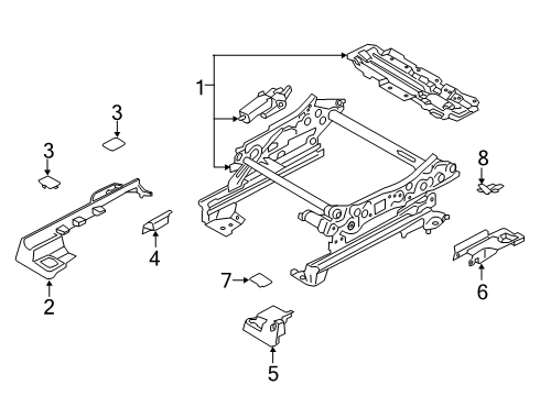 2022 Lincoln Corsair Tracks & Components Diagram