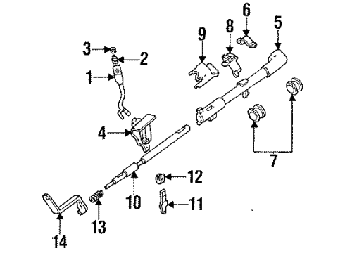 1992 Ford Bronco Shaft - Gear Change Diagram for F4TZ-7210-B