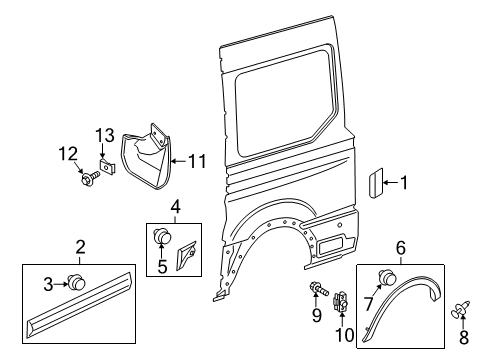 2016 Ford Transit-350 Exterior Trim - Side Panel Diagram 3 - Thumbnail