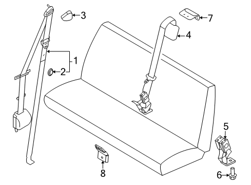 2010 Ford E-150 Seat Belt Diagram 4 - Thumbnail