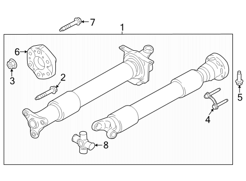 2024 Ford Mustang Drive Shaft - Rear Diagram