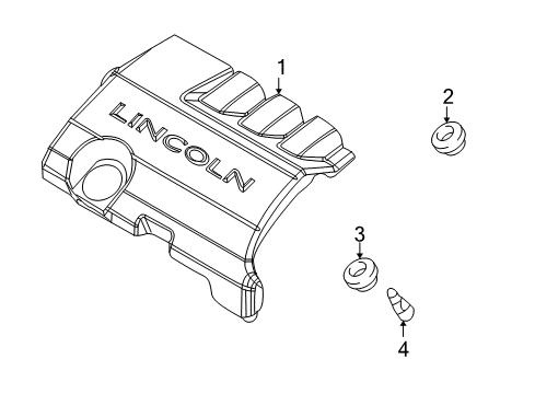 2014 Lincoln MKT Engine Appearance Cover Diagram 2 - Thumbnail