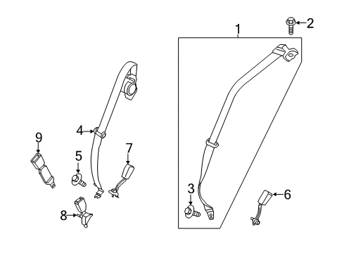 2014 Ford Escape Seat Belt Diagram