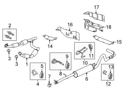 2012 Ford E-150 Exhaust Components Diagram