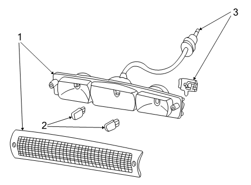 2003 Ford Excursion High Mount Lamps Diagram