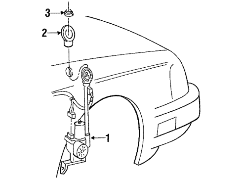 1995 Ford Thunderbird Antenna & Radio Diagram