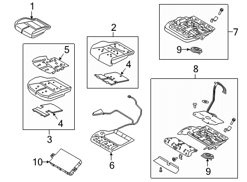 2021 Lincoln Corsair COVER ASY - SEAT CUSHION Diagram for LJ7Z-7862901-BA