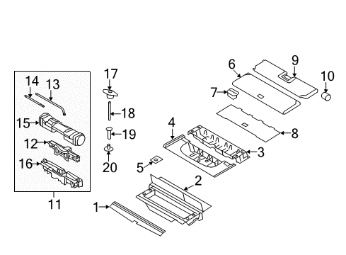 2011 Ford Expedition Interior Trim - Rear Body Diagram