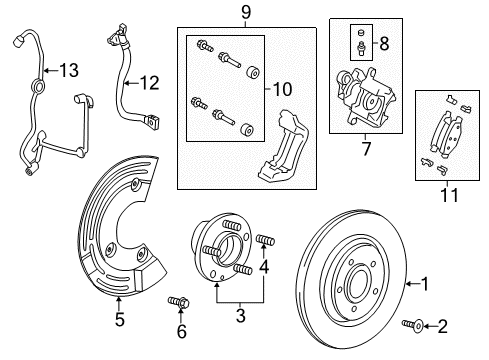 2013 Ford Flex Rear Brakes Diagram 2 - Thumbnail