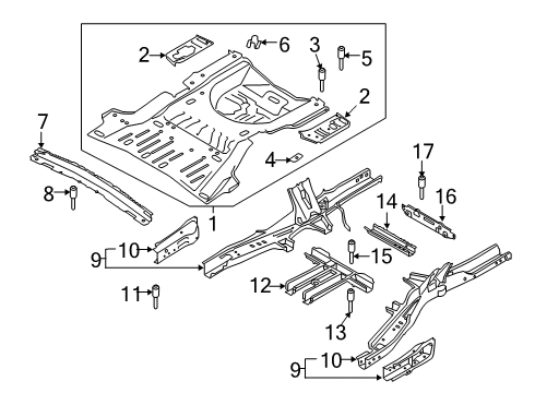 2022 Ford Explorer EXTENSION - REAR FLOOR SIDE ME Diagram for L1MZ-78106A94-A