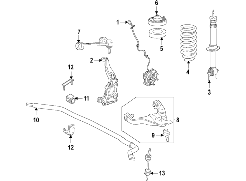 2021 Ford F-150 SPRING - FRONT Diagram for JL3Z-5310-P