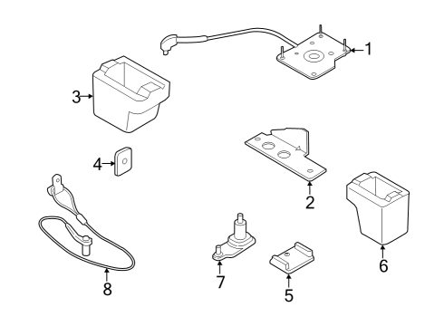 2023 Ford E-Transit Spare Tire Carrier Diagram