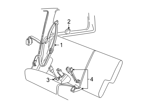 1995 Ford Explorer Cover - Seat Belt Retractor Diagram for F1TZ-7860262-D