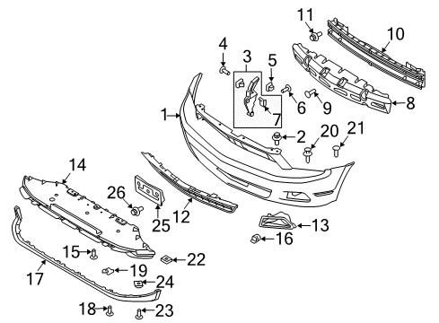 2010 Ford Mustang Front Bumper Diagram