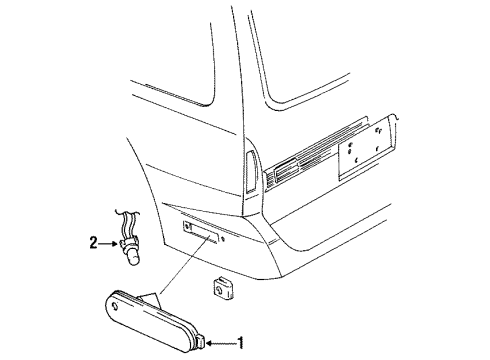 1998 Mercury Villager Lamp Assembly Diagram for F6XY-15A201-BA