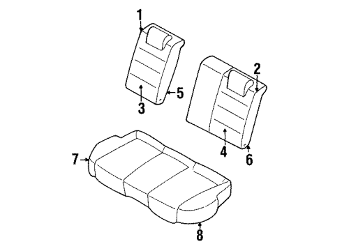 1999 Ford Escort Pad Rear Seat Cushion Diagram for XS4Z63600A88AA