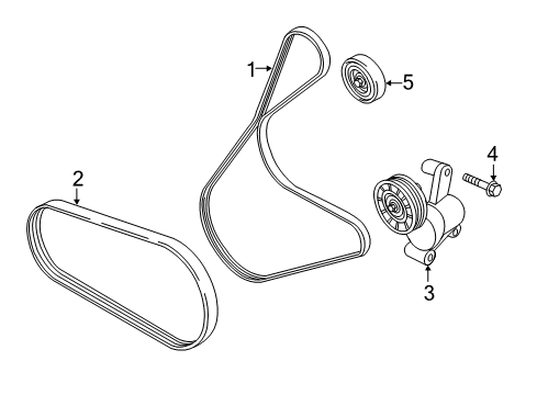 2015 Ford Mustang Belts & Pulleys, Cooling Diagram 1 - Thumbnail