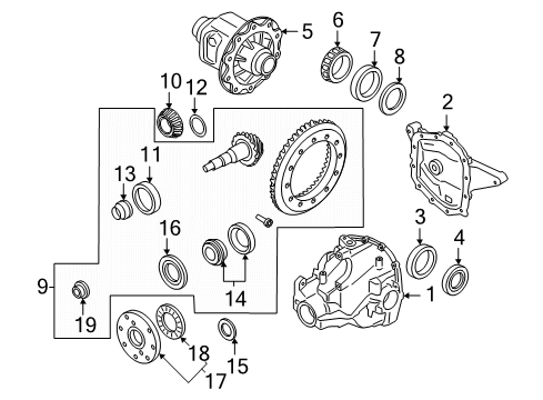 2018 Lincoln Navigator Carrier & Components - Rear Diagram