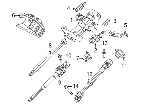 2011 Ford Expedition Steering Column & Wheel, Steering Gear & Linkage Diagram