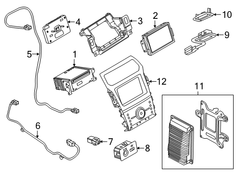 2012 Ford Explorer Unit - Central Processing Diagram for CM5Z-14D212-CA