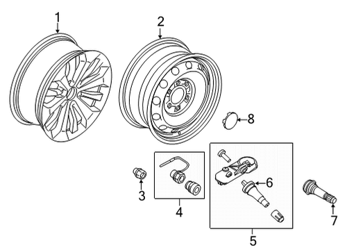 2021 Ford F-150 Wheels Diagram