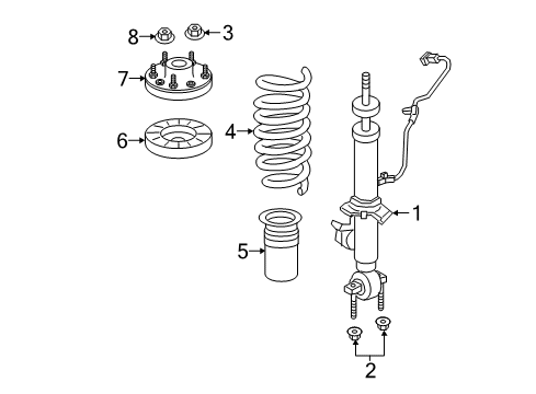 2017 Lincoln Navigator Struts & Components - Front Diagram 1 - Thumbnail