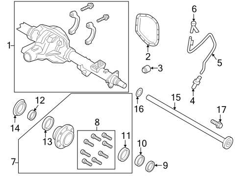 2024 Ford F-350 Super Duty Shaft Assembly - Rear Axle Diagram for HC3Z-4234-L