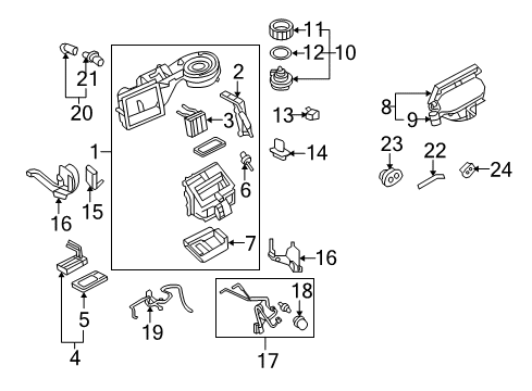 2009 Ford Explorer Sport Trac Heater Core & Control Valve Diagram 2 - Thumbnail