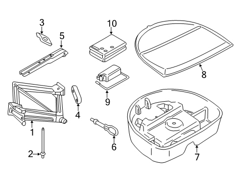 2023 Lincoln Nautilus Jack & Components Diagram