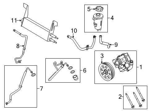 2016 Ford F-350 Super Duty P/S Pump & Hoses, Steering Gear & Linkage Diagram 4 - Thumbnail