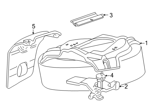 2003 Lincoln Aviator Carrier & Components - Spare Tire Diagram