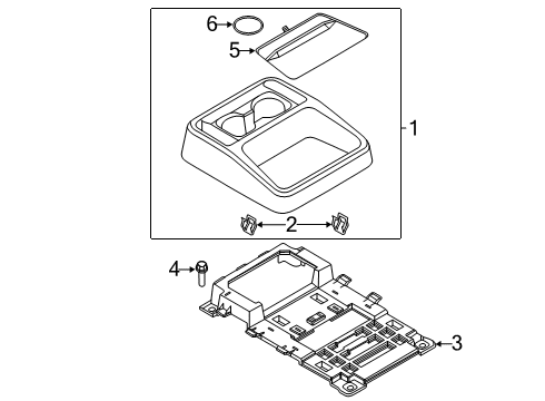 2020 Ford Explorer BRACKET - CONSOLE Diagram for LB5Z-78045B34-A